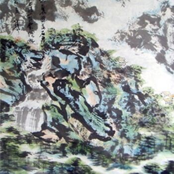 Malarstwo zatytułowany „中国山水诗意画——《瀑布泉》the l…” autorstwa Shaohua Gu, Oryginalna praca