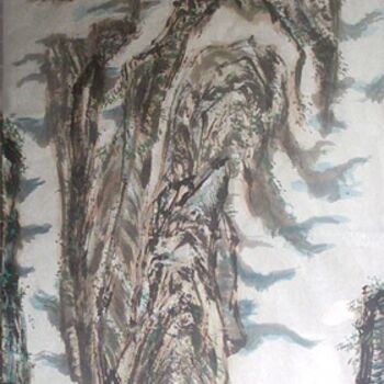 Pintura intitulada "中国山水诗意画——《曾向巫山峡里行》t…" por Shaohua Gu, Obras de arte originais