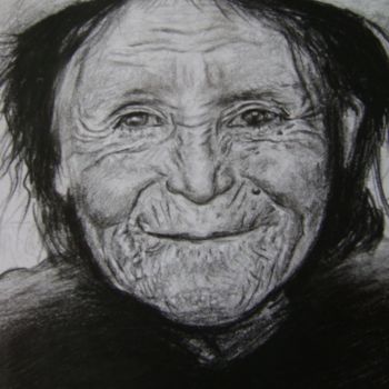 Dibujo titulada "sonrrisa sublime" por Gusstavo Quispe Limachi, Obra de arte original