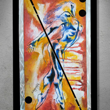 Schilderij getiteld "Nude-Female" door Gus & Lina Ocamposilva, Origineel Kunstwerk, Acryl