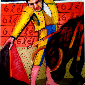 Ζωγραφική με τίτλο "TORERO" από Gustavo López Alvarado, Αυθεντικά έργα τέχνης, Λάδι