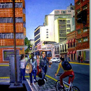 "PRISCILIANO SANCHEZ…" başlıklı Tablo Gustavo López Alvarado tarafından, Orijinal sanat, Petrol