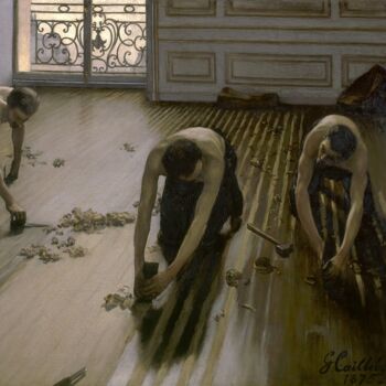 Painting titled "Les raboteurs de pa…" by Gustave Caillebotte, Original Artwork, Oil