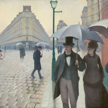 "Rue de Paris par te…" başlıklı Tablo Gustave Caillebotte tarafından, Orijinal sanat, Petrol
