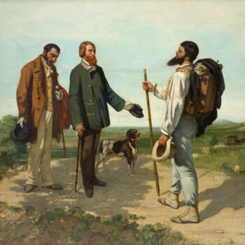 Peinture intitulée "La rencontre, ou Bo…" par Gustave Courbet, Œuvre d'art originale, Huile