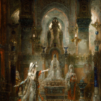 Painting titled "Salomé dansant deva…" by Gustave Moreau, Original Artwork, Oil