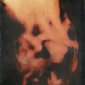Painting titled "The Flaming Head (L…" by Gustavo Adolfo Díaz Sánchez (El Gus), Original Artwork, Ink