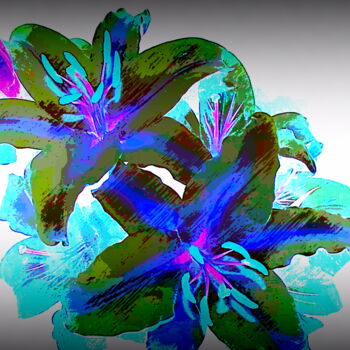 Arte digitale intitolato "Blue" da Gustavo Moller, Opera d'arte originale, Pittura digitale