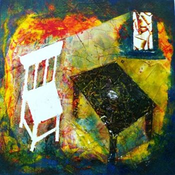 Pintura titulada "silla blanca" por Gustavo Moller, Obra de arte original