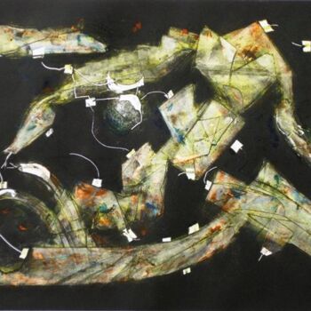 Ζωγραφική με τίτλο "conectado 4" από Gustavo Moller, Αυθεντικά έργα τέχνης