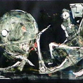 Malerei mit dem Titel "saturno" von Gustavo Moller, Original-Kunstwerk