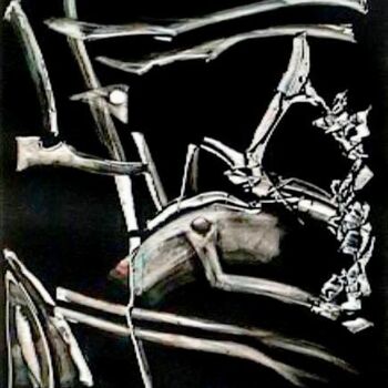 Painting titled "huesos 2" by Gustavo Moller, Original Artwork