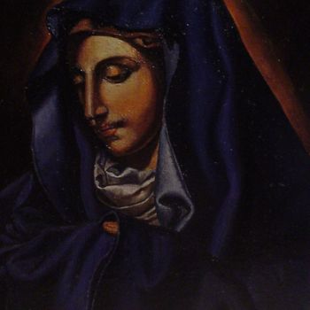 Painting titled "Madona" by Gustavo Lòpez-Cobo, Original Artwork
