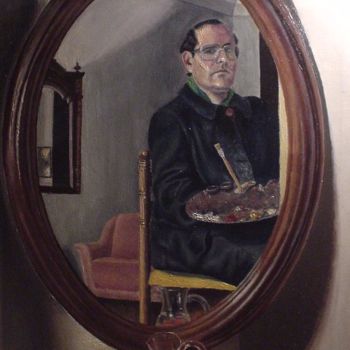 Painting titled "Autorretrato" by Gustavo Lòpez-Cobo, Original Artwork