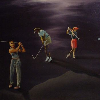 Schilderij getiteld "Golf I" door Gustavo Lòpez-Cobo, Origineel Kunstwerk