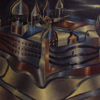 Pintura titulada "Monasterio del Esco…" por Gustavo Lòpez-Cobo, Obra de arte original