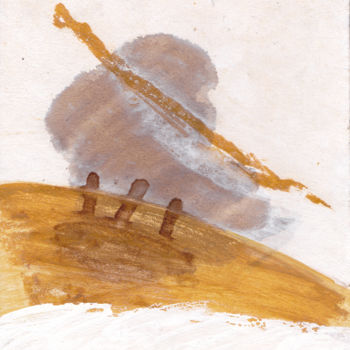Pittura intitolato "Paisaje abstracto I…" da Gustavo Caballero, Opera d'arte originale, Acrilico