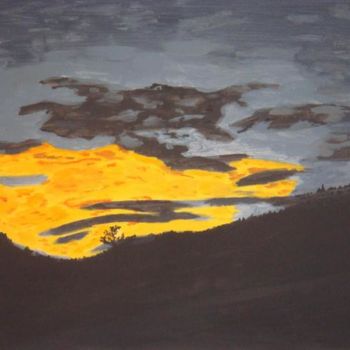 Картина под названием "Coucher breton" - Geo Guthleber, Подлинное произведение искусства