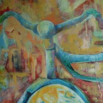 Painting titled "La bicicleta" by Roberto Gutiérrez Currás, Original Artwork