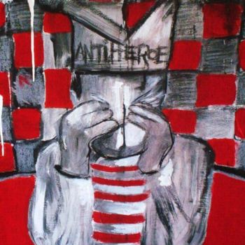 Pintura titulada "ANTIHEROE" por Roberto Gutiérrez Currás, Obra de arte original