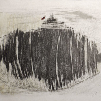 Dessin intitulée "Le naufrage" par Guy Blackburn, Œuvre d'art originale, Graphite