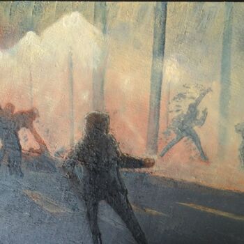 Peinture intitulée "Révolte urbaine" par Guy Bonnet, Œuvre d'art originale, Acrylique