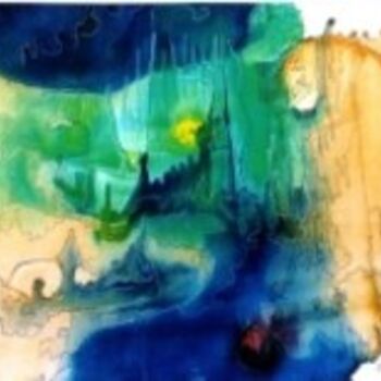 Картина под названием "Caverne Bleue" - Guy Boulianne, Подлинное произведение искусства
