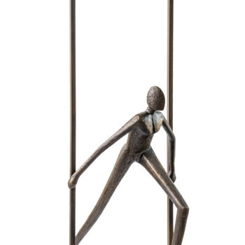 Sculptuur getiteld "Into Freedom" door Guy Buseyne, Origineel Kunstwerk, Bronzen
