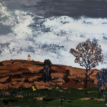 Pittura intitolato "paysage-tarnais. co…" da Guy Cali-Garsia, Opera d'arte originale, Olio