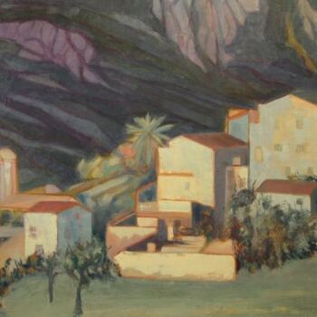 Картина под названием "village Corse" - Guy Chaise, Подлинное произведение искусства