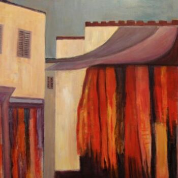 Painting titled "les souks de TUNIS" by Guy Chaise, Original Artwork, Acrylic