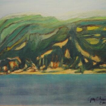 Painting titled "mouillage au cap Co…" by Guy Chaise, Original Artwork, Acrylic