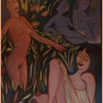 Painting titled "ALLEGORIE" by Guy Chaise, Original Artwork, Acrylic