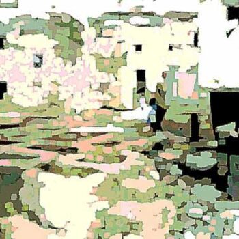 Digitale Kunst mit dem Titel "le quartier des tan…" von Guy Chaise, Original-Kunstwerk, Digitale Malerei