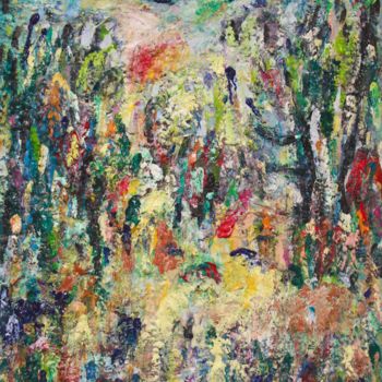 Painting titled "eden" by Guy Departe, Original Artwork, Oil