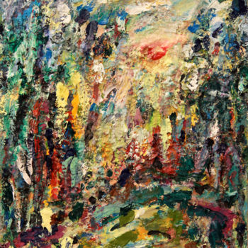 Painting titled "petit paysage clair" by Guy Departe, Original Artwork