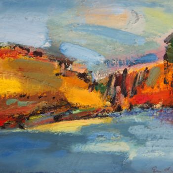 Peinture intitulée "paysage/étude" par Guy Departe, Œuvre d'art originale