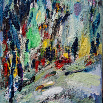 Peinture intitulée "paysage" par Guy Departe, Œuvre d'art originale, Huile