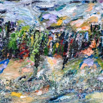 Painting titled "paysage romantique…" by Guy Departe, Original Artwork