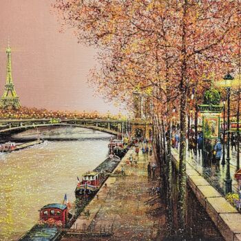 绘画 标题为“Paris le Pont Alexa…” 由Guy Dessapt, 原创艺术品, 丙烯