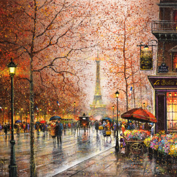 绘画 标题为“Paris, la Tour Eiff…” 由Guy Dessapt, 原创艺术品, 丙烯