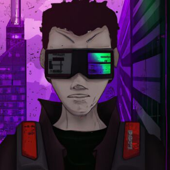 "Chill cyber 2" başlıklı Dijital Sanat Guy Dorion tarafından, Orijinal sanat, AI tarafından oluşturulan görüntü