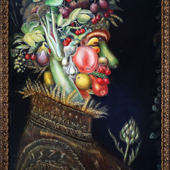 Painting titled "Copie de L'été" by Guy Fitoussi, Original Artwork, Oil