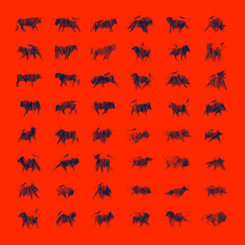 Printmaking titled "TOROS-ETUDE GRAPHIQ…" by Guy Fouré, Original Artwork, Screenprinting