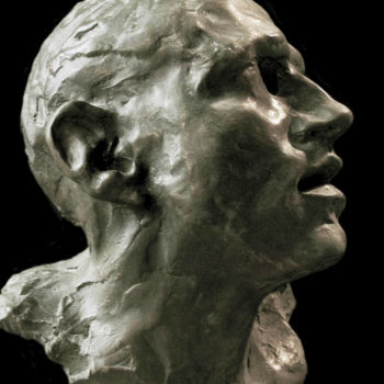 Sculpture intitulée "Visage d'Orphée" par Guy Le Perse, Œuvre d'art originale