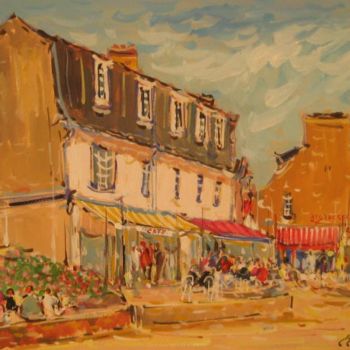 Painting titled "Roscoff" by Guy Le Gendre, Original Artwork, Oil