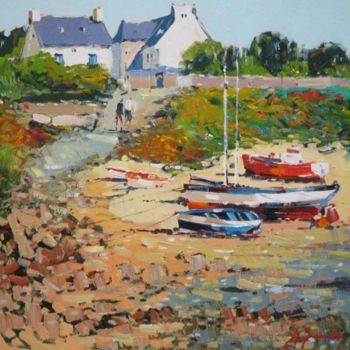 Painting titled "bretagne" by Guy Le Gendre, Original Artwork, Oil