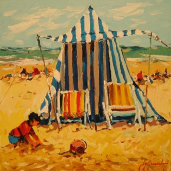 Painting titled "Le Touquet" by Guy Le Gendre, Original Artwork, Oil