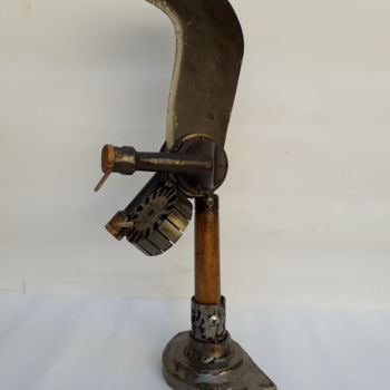 Sculpture intitulée "Le tambourin" par Guy Romedenne, Œuvre d'art originale, Métaux