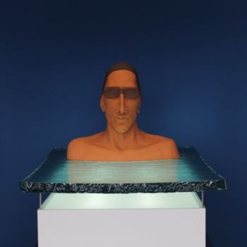 Sculpture titled "swimmer" by Guy Tucker, Original Artwork, Ceramics